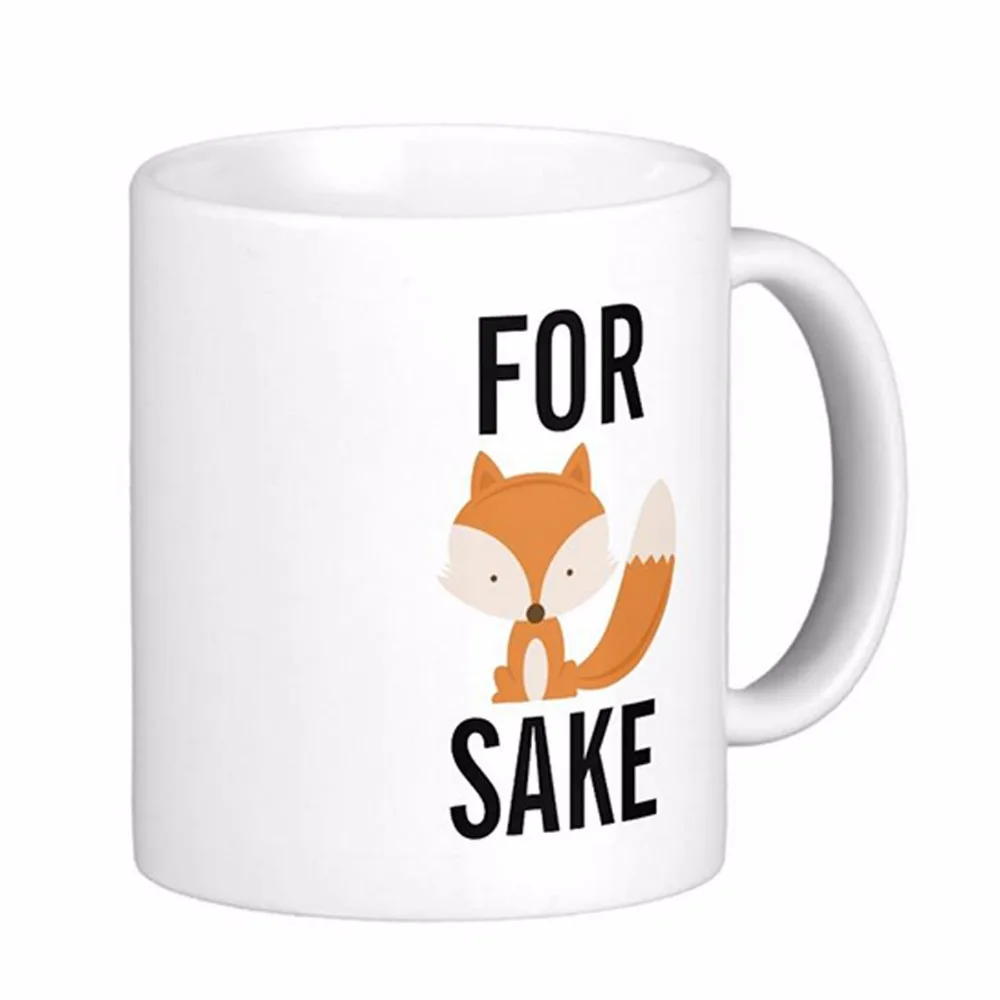 Oh For Fox Sake White Coffee Mugs Tea Mug Customize Gift By LVSURE Ceramic Mug Travel Coffee Mugs