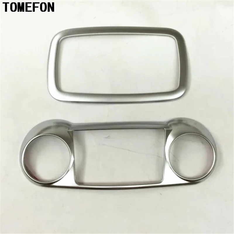 FOR HYUNDAI IX35 TUSCON 2011 2012 2013 CHROME INSIDE INTERIOR CENTER CONTROL COVER TRIM MOLDING CAR ACCESSORIES  2PCS