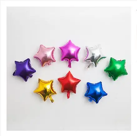 8pcs Party Foil Inflatable Balloons Outdoor Kid Children Toy Air Heart-shaped Star Happy Birthday Wedding Decoration Activity