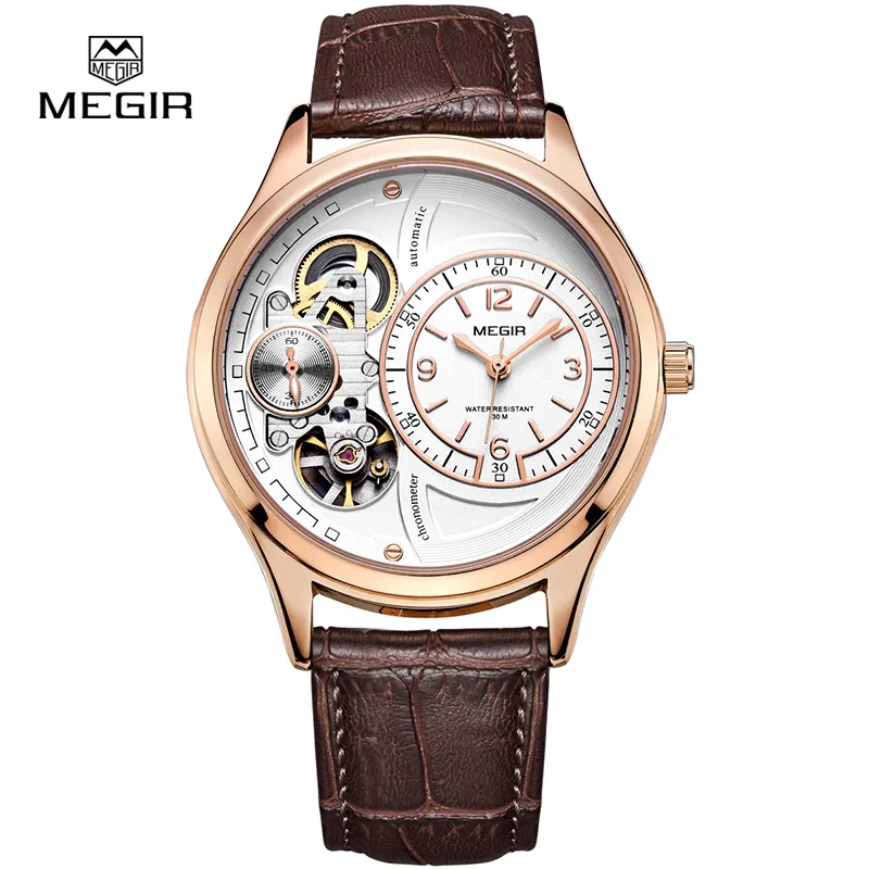 MEGIR hot brand waterproof quartz watch man fashion leather strap wristwatches men casual male masculino relojes watch hour 2017