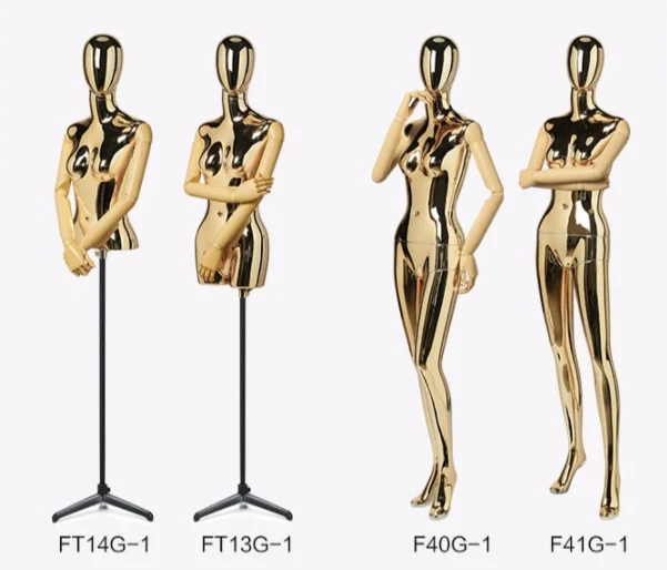 Best Quality New Style Female Electroplate Mannequin Full Body Model Factory Direct Sell