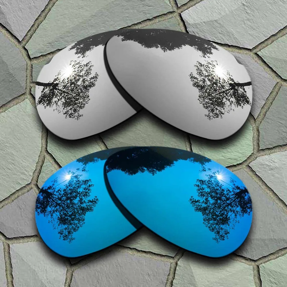 Chrome Titanium&Sky Blue Sunglasses Polarized Replacement Lenses for Oakley Crosshair S