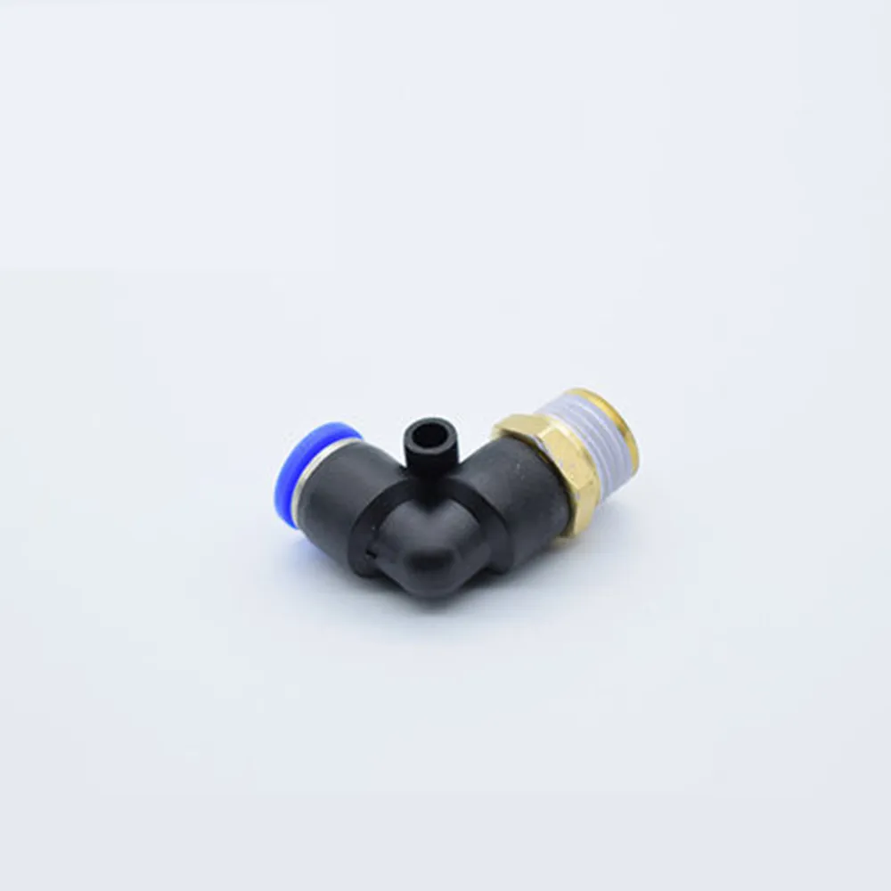 1 PC Air Pneumatische Pipe Connector PL-4 6 8 10 12mm OD Slang Buis 1/8 "1/4" 3/8 "1/2" Buitendraad L Vorm Gas Quick Joint Fitting