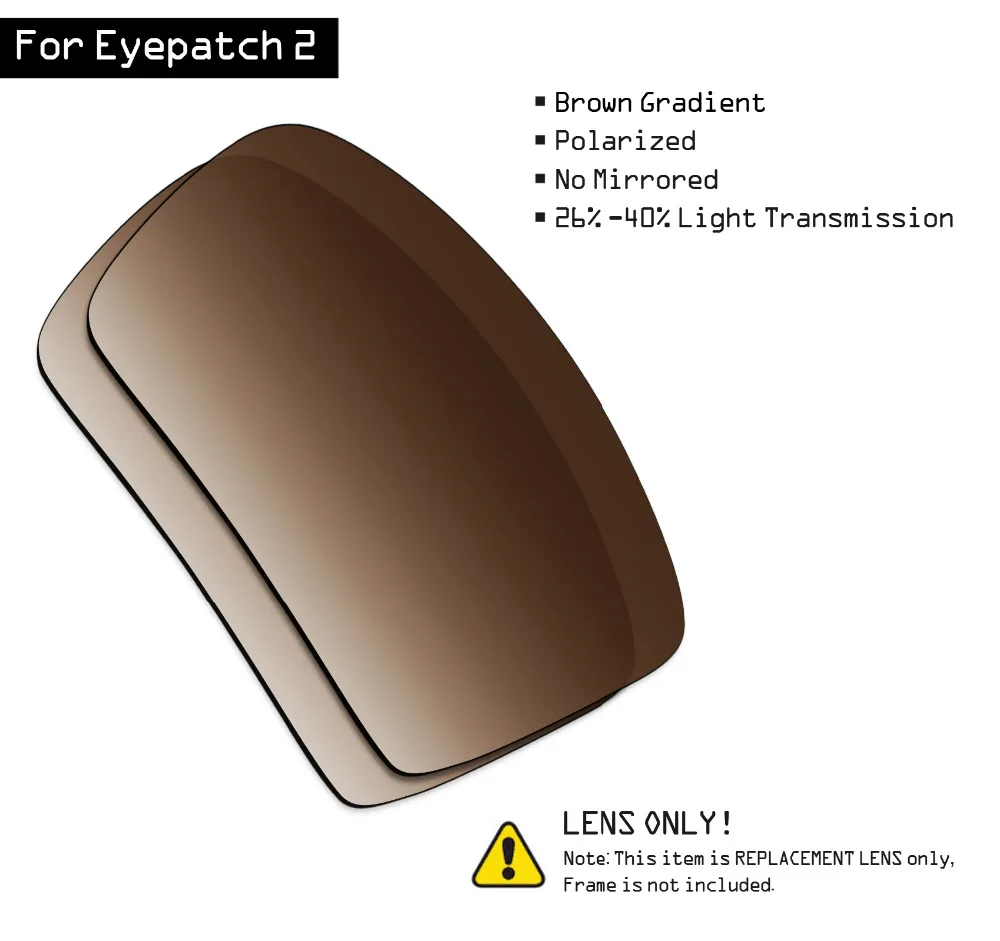 

SmartVLT Polarized Sunglasses Replacement Lenses for Oakley Eyepatch 2 - Brown Gradient Tint