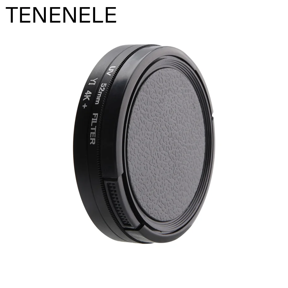 TENENELE 52mm XiaoYi I Filtri Della Fotocamera Cap + Filtro UV + Anello Adattatore Set Per Xiaomi Yi Lite 4 k plus + di Azione di Sport Della Macchina Fotografica Accessori