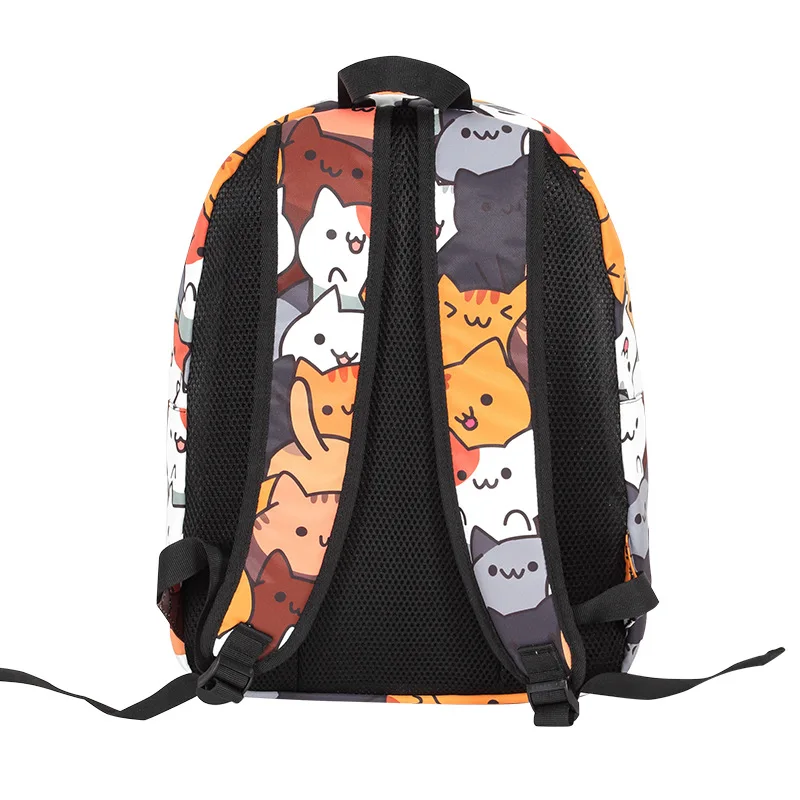 Neko Atsume Cat Backyard Intensive Anime Boys Girls Book Bag School Backpack Travel Mochila Rucksack Fashion