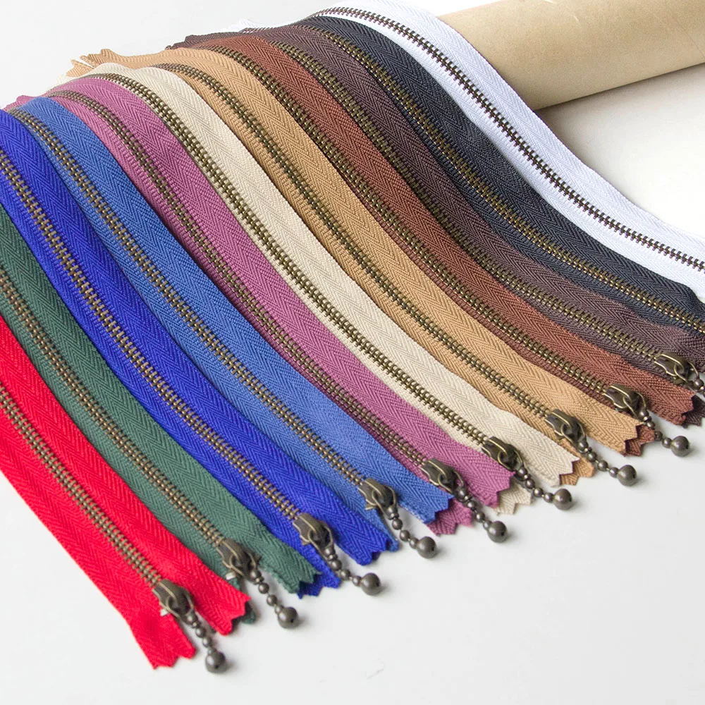 1 قطعة YKK 3 #   سحاب معدني برونزي نهاية قريبة غير قفل DIY حقيبة محفظة سحابات خليط الملحقات #2