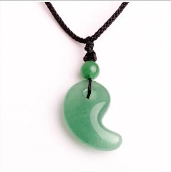 Pure natural crystal  Dongling jade lovers magatama handiwork Tai chi Yin and Yang fish buckle Crescent spike free shipping