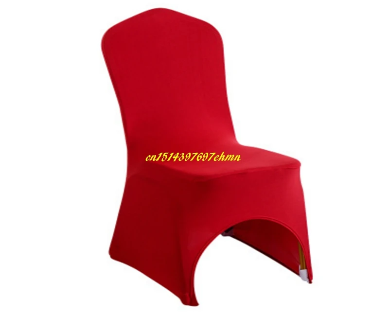 50pcs/lot Front arch style Spandex Party Wedding Chair Covers Universal Stretch Polyeste Lycra Chair Cover 9 colors