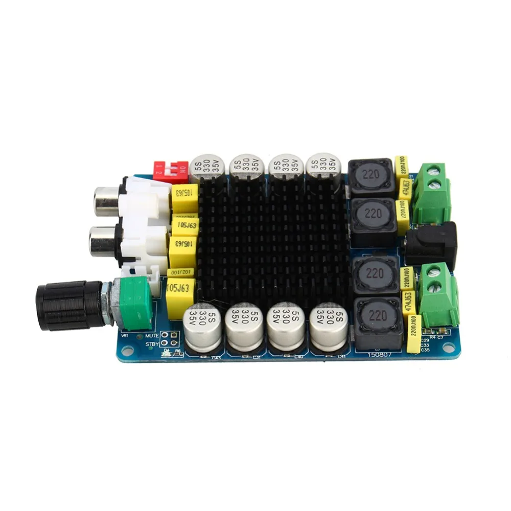 Плата цифрового усилителя TDA7498 Class D 2X100W двухканальный усилитель аудио стерео 80 Вт + 80 Вт, Модуль платы цифрового усилителя