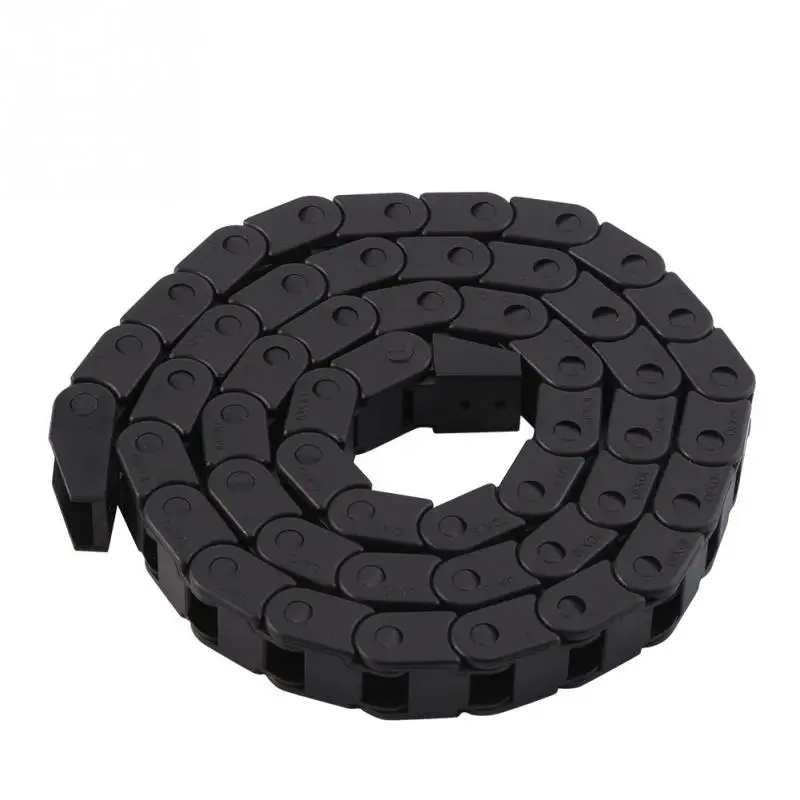 R28 Cable Drag Chain Wire Carrier 10 * 10mm 14 * 17mm  L1000mm with End Connectors for CNC Router Machine Tools Black