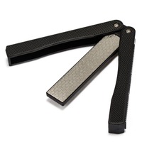 Pocket Folding Diamond Knife Sharpener Double-Sided 400 600 Grit Sharpening Stone for Outdoor Camping Garden Kitchen Scissors