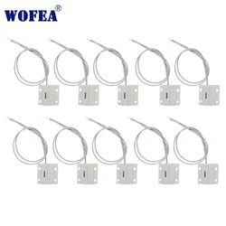 Wofea-Wired Porta e Janela Interruptor Sensor Magnético, 10 PCs/Lot