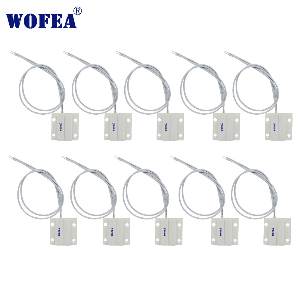 Wofea 10pcs/lot Wired Door Window Magnetic Sensor Switch