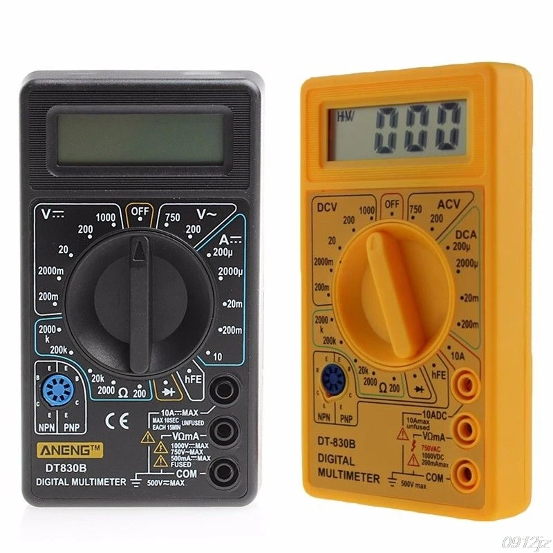 DT-830B Multimeter LCD Auto Range Digital Voltmeter Ohmmeter Volt Tester  Dropship