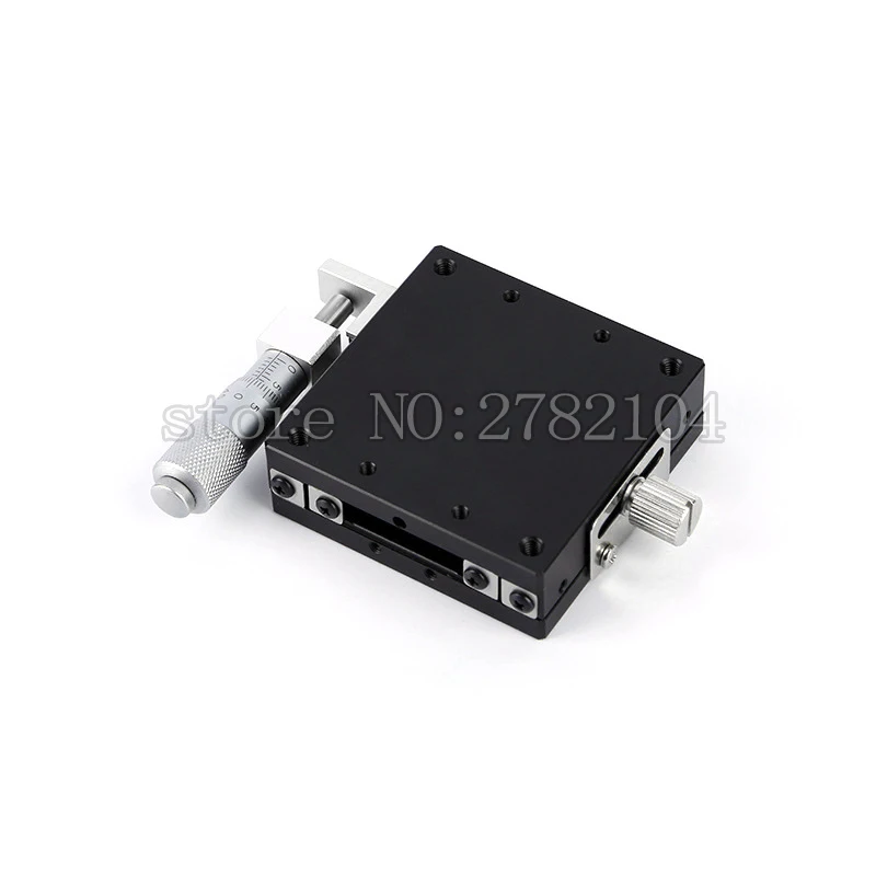 X Axis 60*60mm Knob Micrometer Sliding stage Guide Rail Type Platform Manual Displacement Sliding Table LGX60-R,LGX60-L,LGX60-C