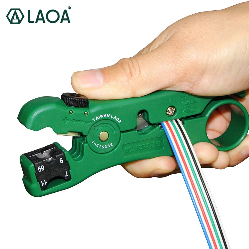 LAOA Multifunction Wire Stripper Coaxial RG59,6,7,11 Blade replaceable Wire Cutter Made in Taiwan Mini Hand Tools