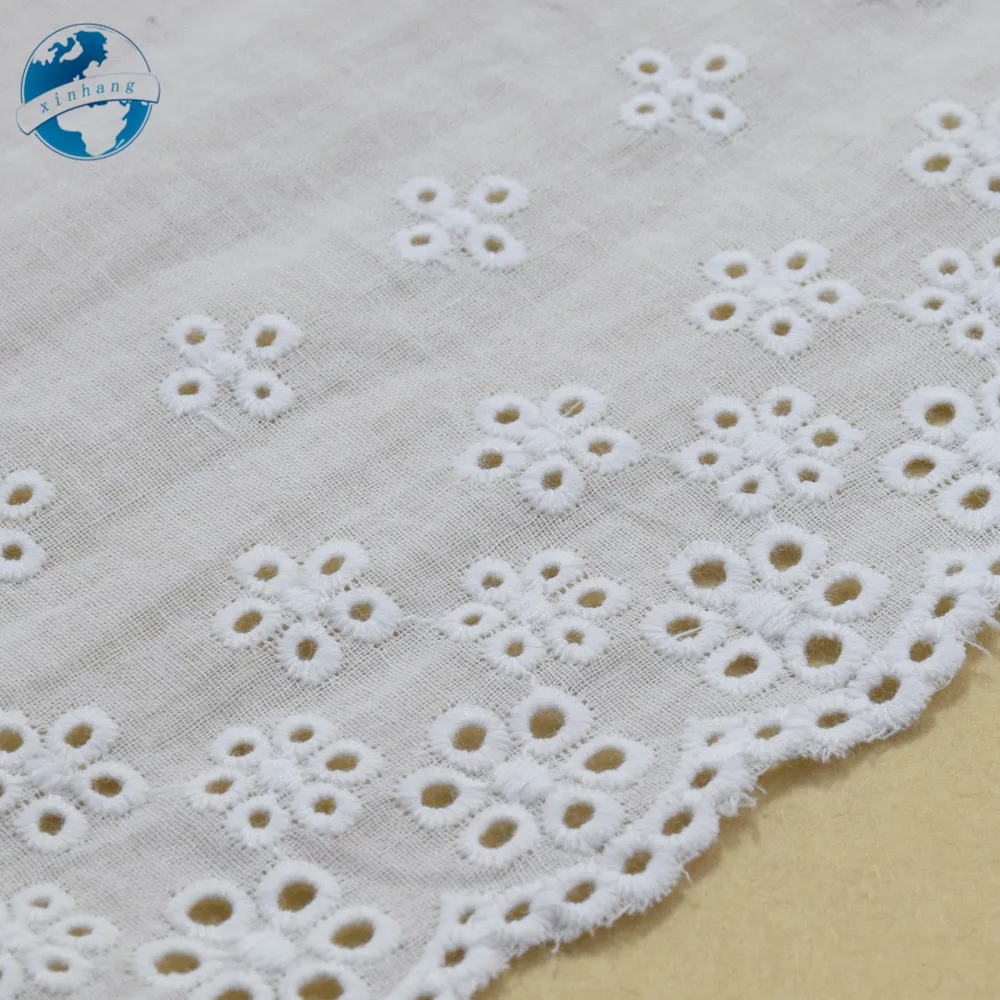 12cm weiß 3708 Baumwolle Stickerei Spitze Band Stoff Guipure DIY Kleid Borten Nähen Damen kleider Kleidungs stück Accessoires # – Detail 2