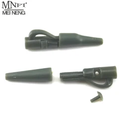 MNFT 12 Set Fishing Tackle Carp Outdoor Safety Lead Clips Carp Fishing Tackle Tool Safety Lead Clips with Pins Tail Rubber Tubes