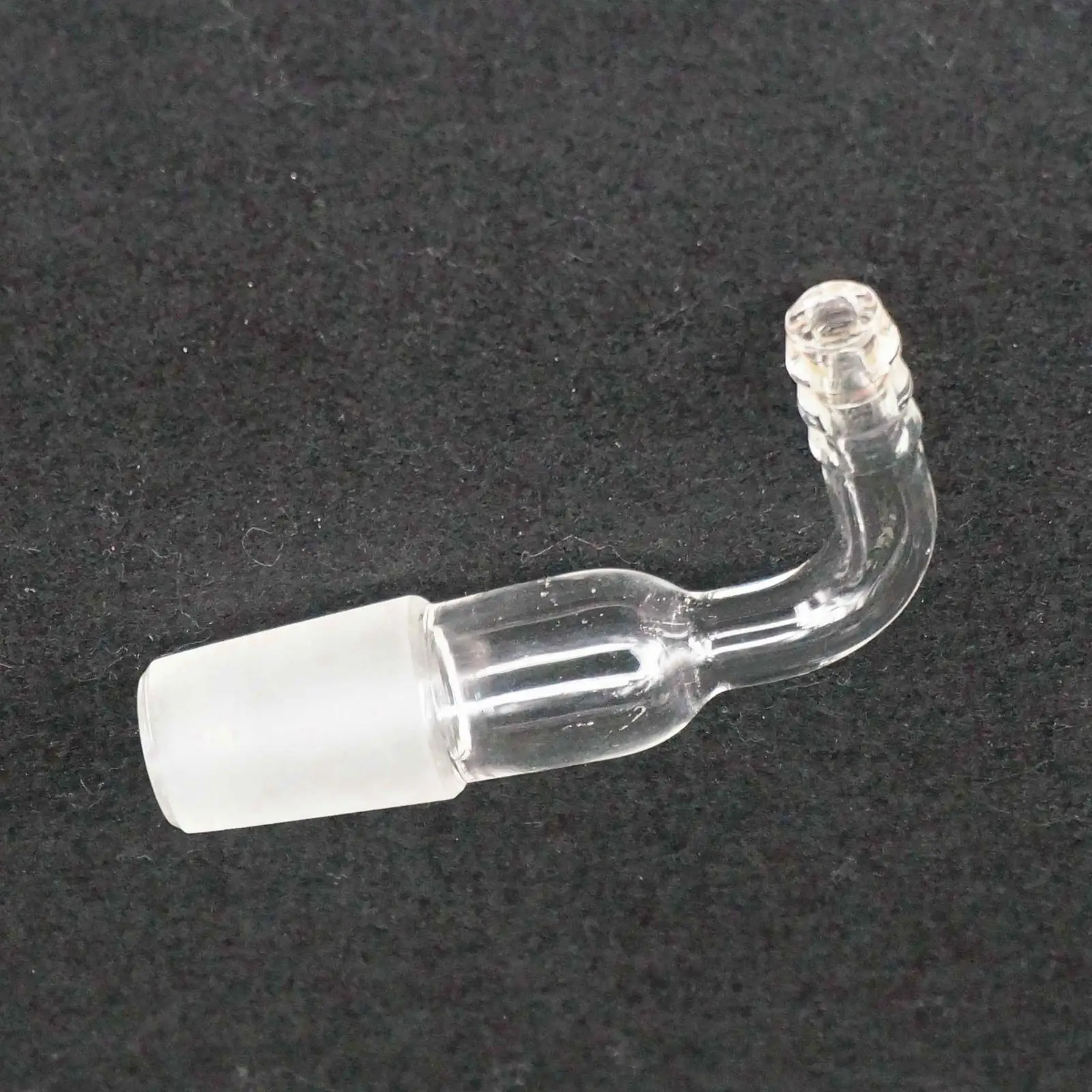 Laboratory Glassware 90 Degree Bend Vacuum Inert gas adapter with 19/26 joint 8mm hose connection