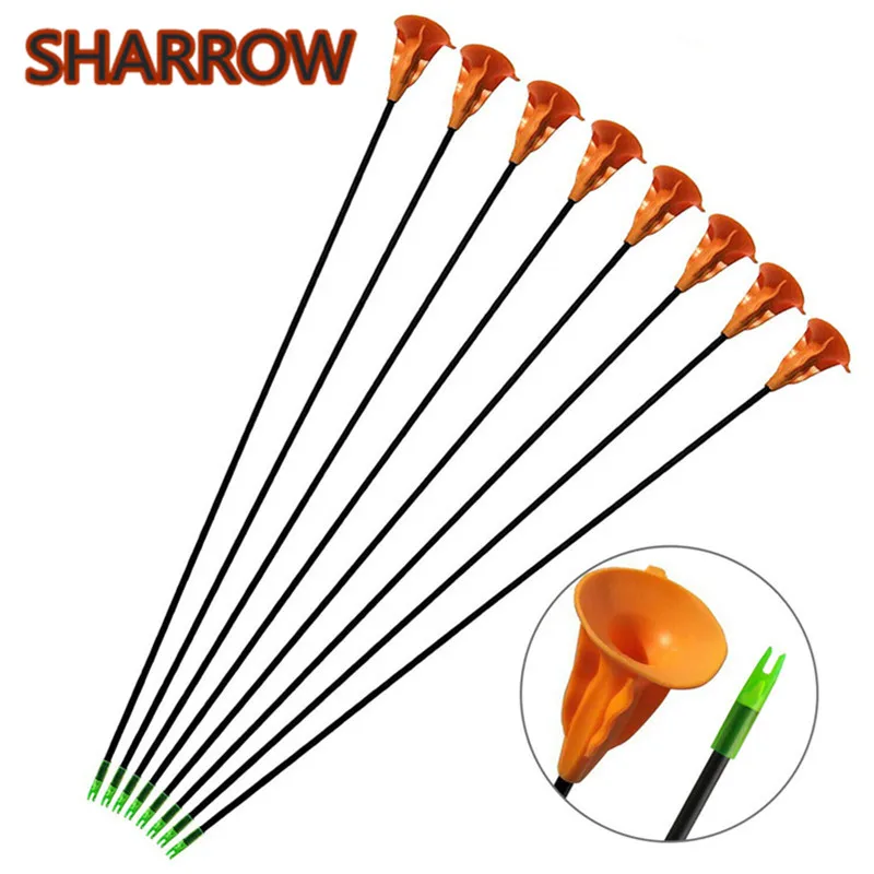 

12/24Pcs Children Sucker Arrows Fiberglass Suction Cup Kids Bow Game Target Gift Shooting Practice Target Archery Accessories