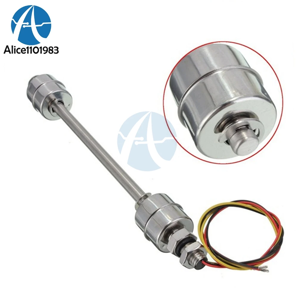 220V 200mm Stainless Steel Double Float Switch Water Level Sensor Module For Water tanks Liquid Level Control Controller