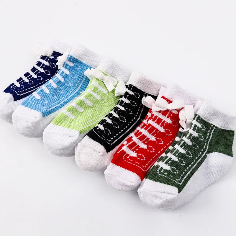 6Pairs Baby Socks Lot Newborn Socks Cotton Baby Girls Boys Socks Set Cute Kids Toddler Socks Shoes Accessories Colorful Summer