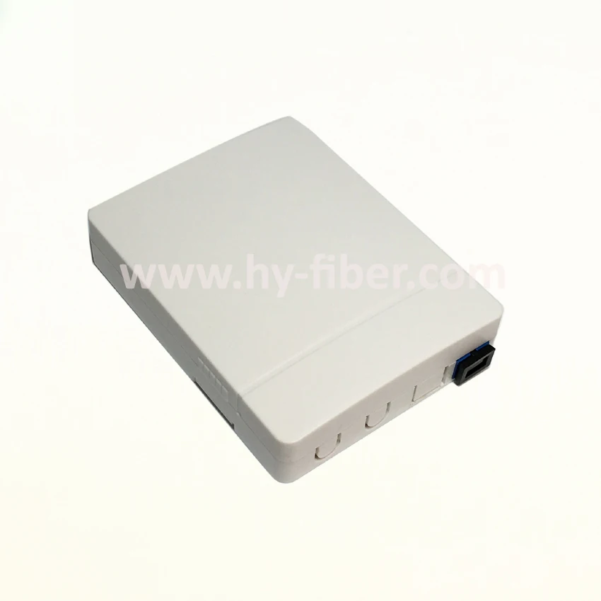 FTTH Wall Outlet, Compact Terminal Box, 1 or 2 Fiber, 2 Core