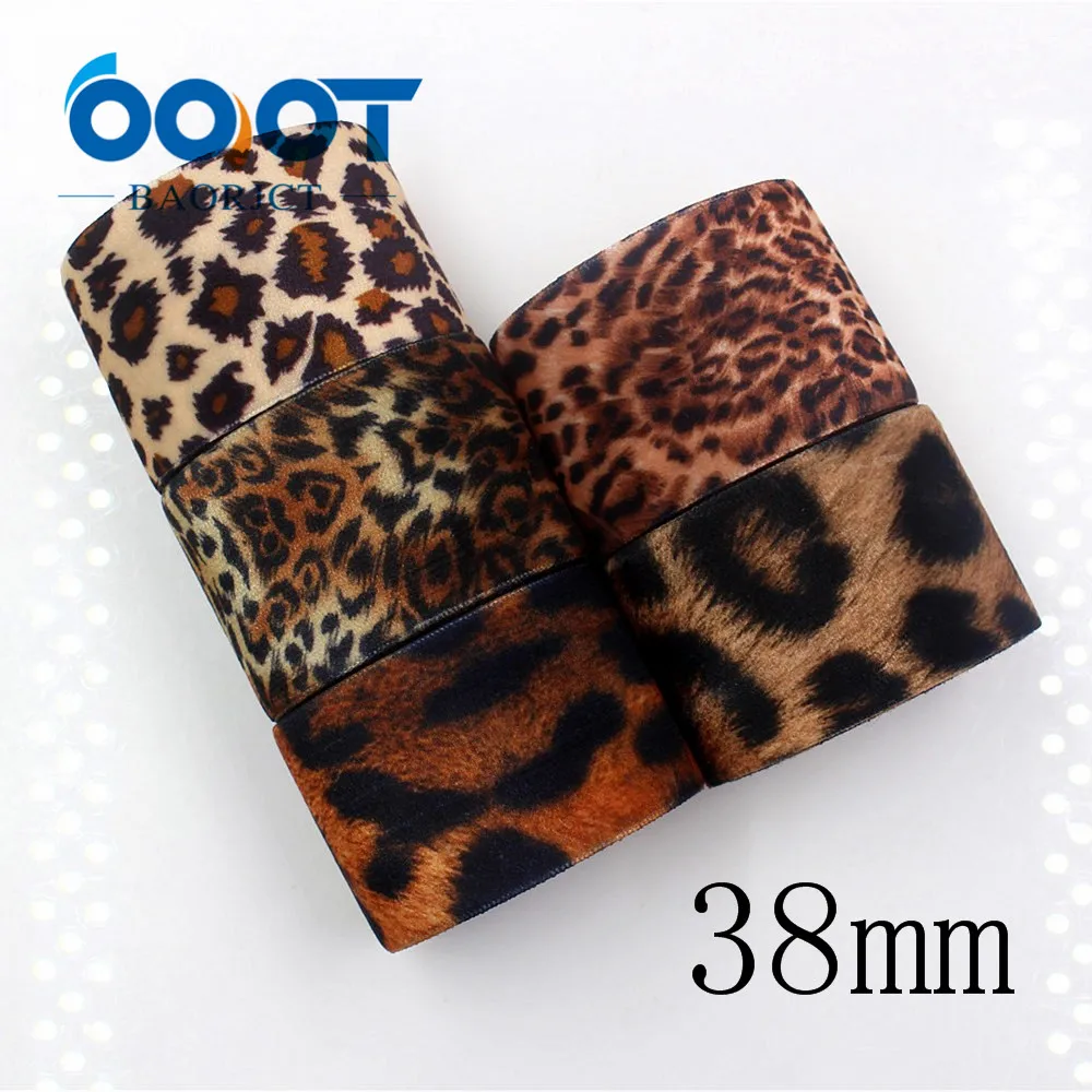 I-181109-2 Leopard Printed Velvet ribbon 5 yards DIY handmade bow gift packaging party decoration Accessories