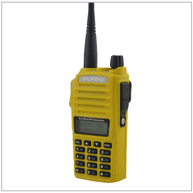 Rádio portátil baofeng UV-82 walkie talkie cor amarelo dupla banda vhf/uhf ham rádio transceptor baofeng uv82 w/fone de ouvido livre