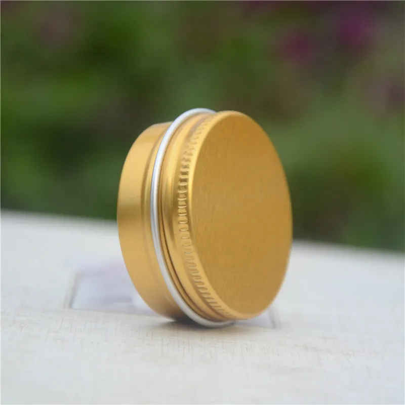 

100 x 15g Empty Mini Gold Aluminum Cream Jar Pot Nail Art Makeup Lip Gloss Empty Gold 15ml Cosmetic Metal Tins Containers