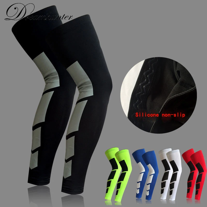 1PC Long knee protector basketball Breathable compression leggings knee brace Leg Sleeve Protector Calf Support Elastic dizlik