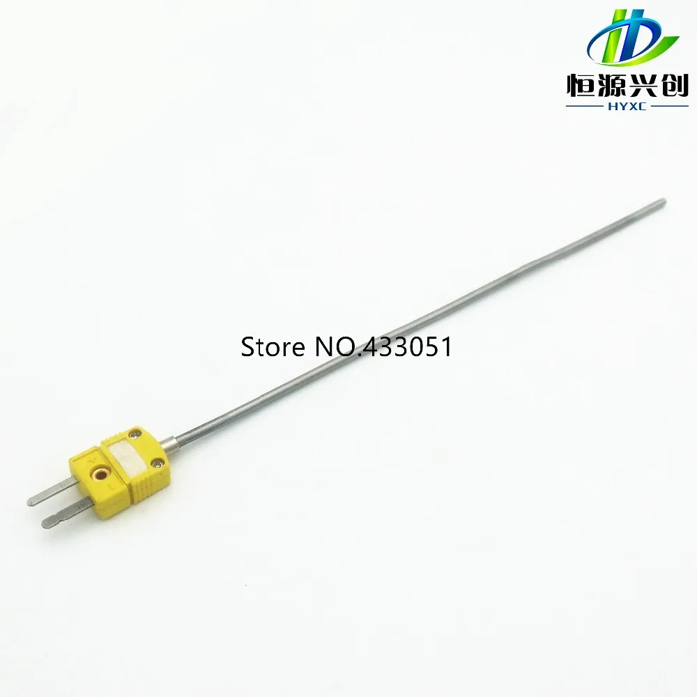 0-700 degree centigrade K type Thermocouple probe 100mm-1000mm Sensors,Probe diameter 3mm, k plug-type hot duality