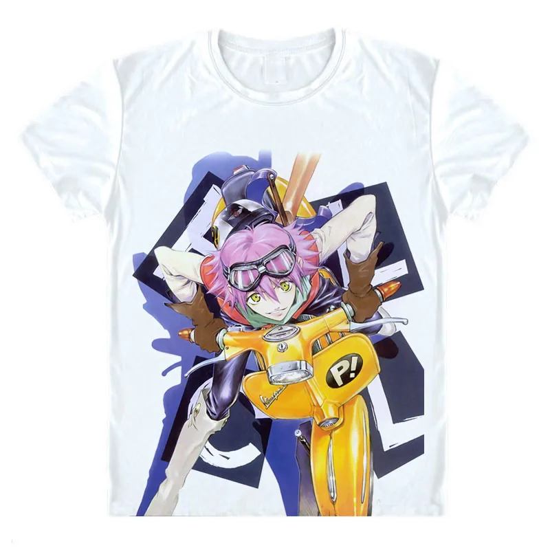 FLCL Progressive T-Shirts Multi-style Short Sleeve Shirts Furi Kuri Fooly Cooly Haruko Haruhara Naota Nandaba Cosplay Shirt