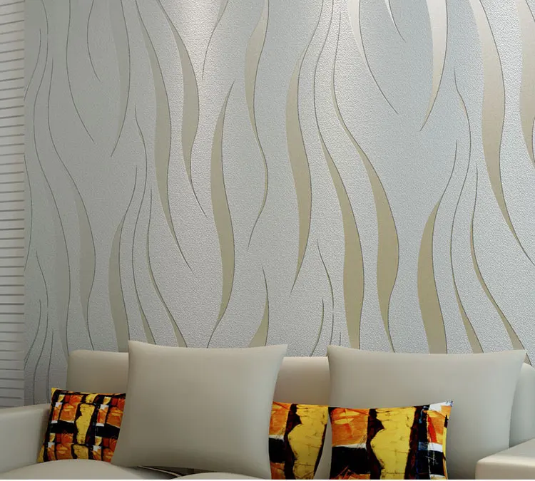 3D wave stripe wall paper