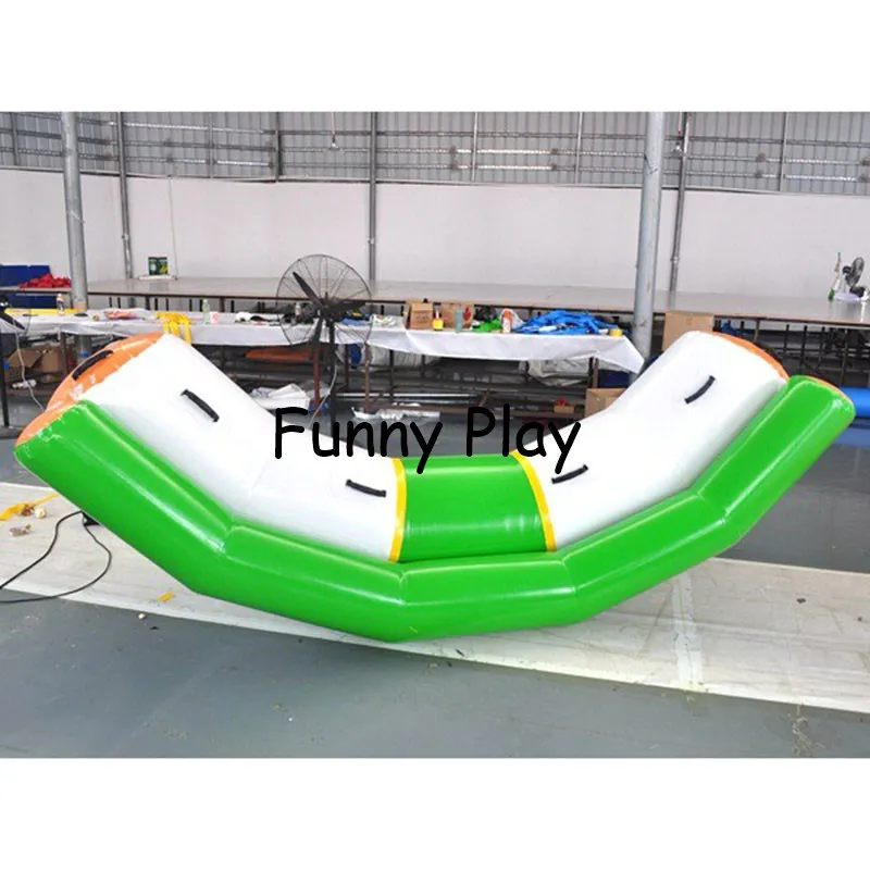 Single Tube Inflatable Water Totter For Pool Games, inflatable seesaw games for sale Inflatable PVC double totter