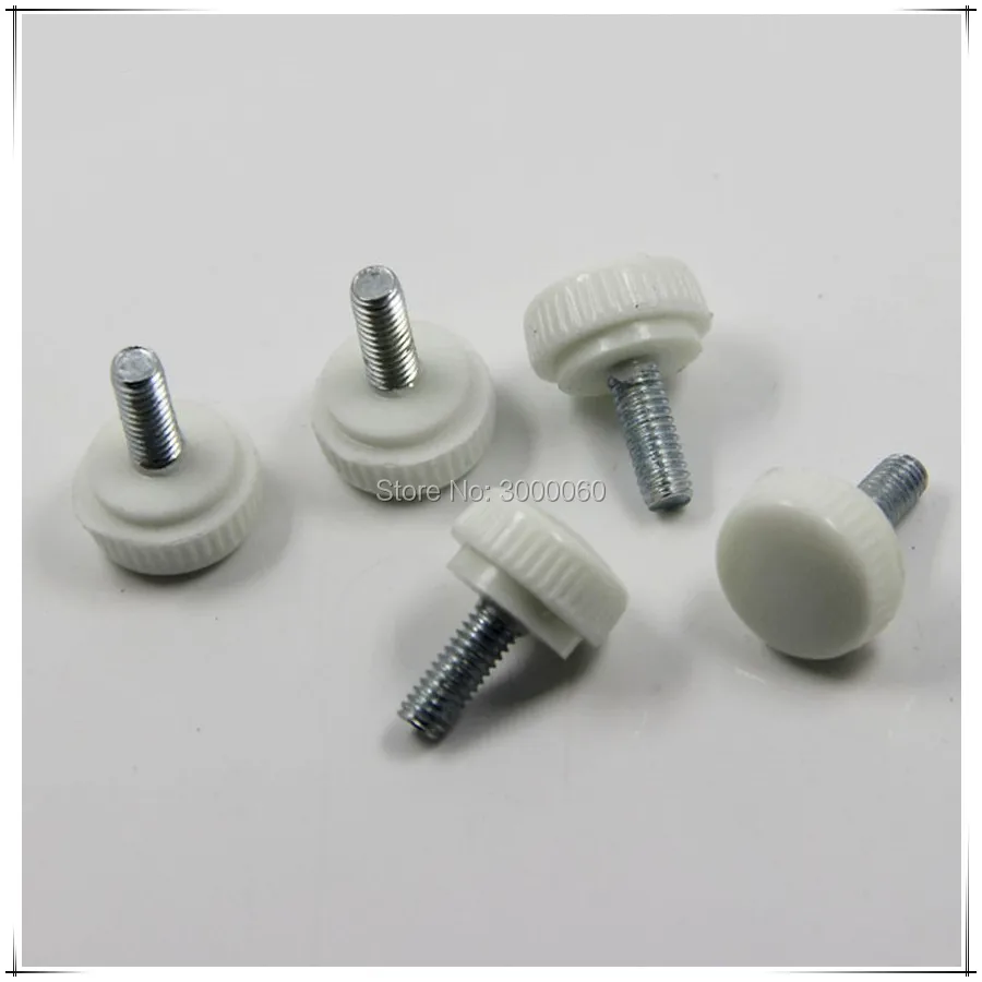 M3 White Plastic Head Hand Tighten Adjustment Thumb Srew 100pcs/lot