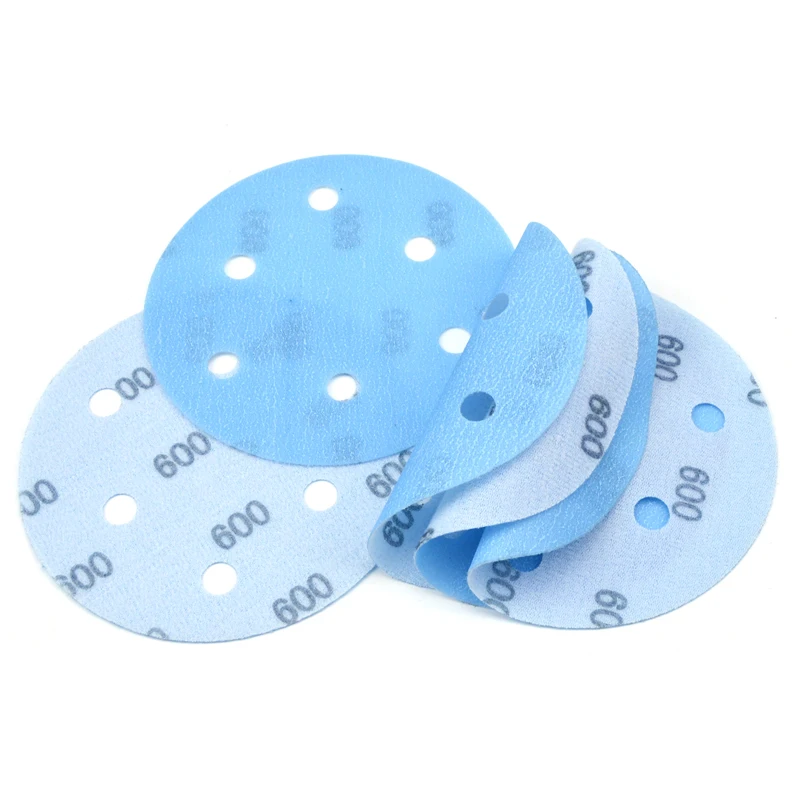 POLIWELL 125 mm 6 Lỗ FV Phim Mềm Chà Nhám Đĩa Nhám 600 ~ 4000 Siêu Mịn Giấy Nhám Chống Thấm Nước cho Ẩm Ướt và khô Nhám Chà Nhám