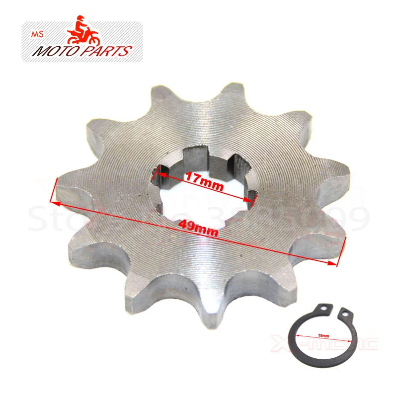 428# 17mm 10-19T Tooth Front Engine Sprocket for 50-160cc Orion Apollo Dirt Pit Bike ATV Quad Go Kart Buggy Scooter Motorcycle