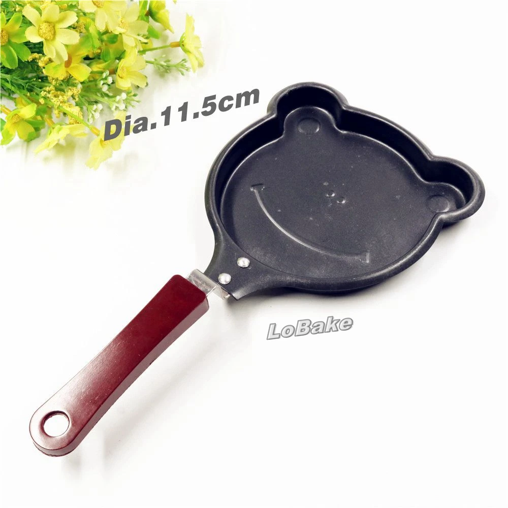 Neue diamerter 11,5 cm frosch prinz gesicht form ei gebraten pan kochen topf antihaft-pfanne pfannen holz griff DIY küche kochen werkzeuge