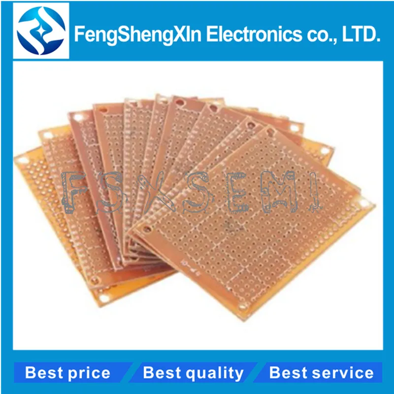 10pcs/lot bakelite Paper Copper PCB circuit board 5*7cm Universal Experiment Matrix Circuit Board Test board hole board 5x7cm