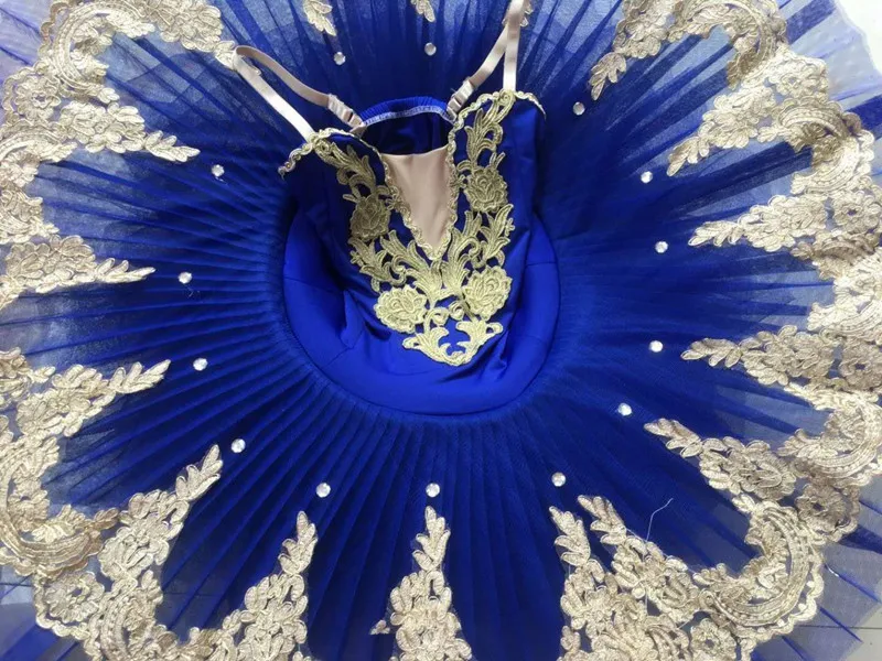 Vestido de Ballet profesional para niñas y niños, tutú de bailarina azul, disfraz de Ballet para niñas y mujeres