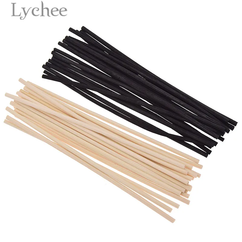 Lychee Life 20pcs 4mmx20cm Extra thick Rattan Reed Oil Diffuser Replacement Stick Incense Home Living Room Aromatic Incense