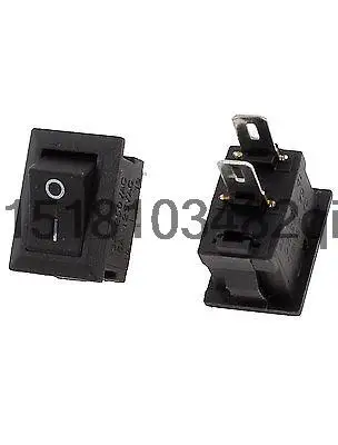 10 Pcs AC 250V 3A AC 125V 6A 2 Pin AUF/OFF SPST Snap in Boot Rocker schalter