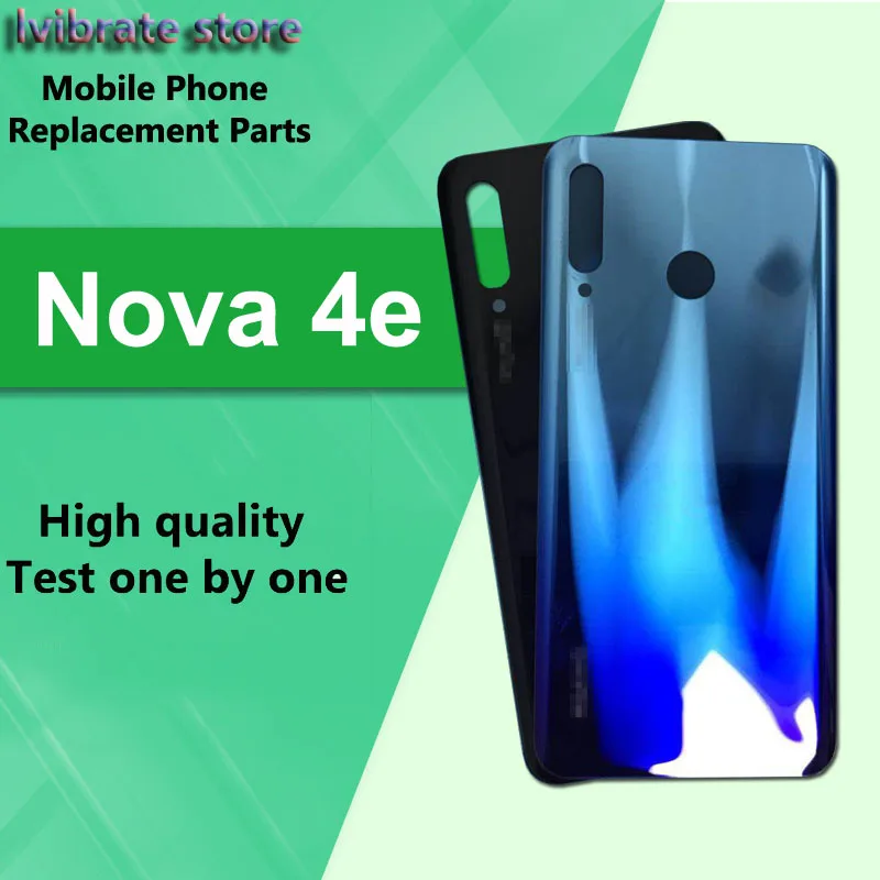 Nieuwe glas Batterij Back Rear Cover Deur Behuizing Voor huawei Nova 4e Batterij Cover voor huawei Nova4e terug shell Vervanging