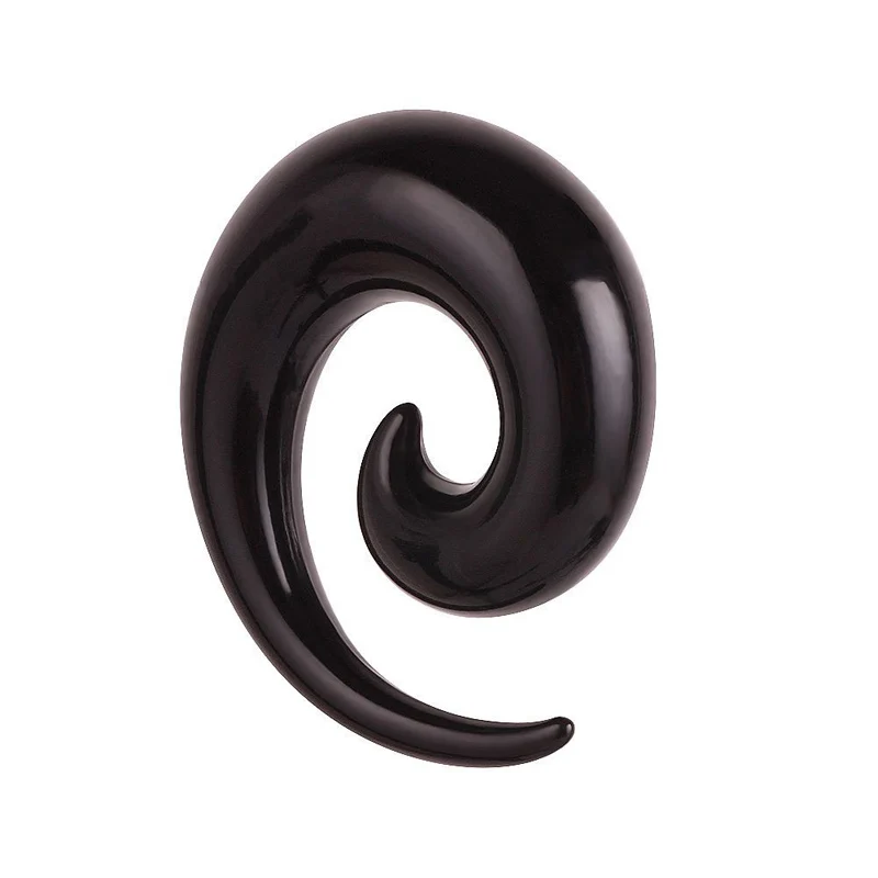 Alisouy Hot 1 PCS Body Jewelry Acrylic Spiral Taper Tunnel Ear Stretcher Plugs Expanders Pircing Jewelry Black White ear plugs