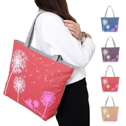 Bags for Women 2018 Dandelion Canvas Belt Bag Flowers Casual Women Handbag Zipper Shoulder Bags Lady's Beach Bag Sac Main Femme