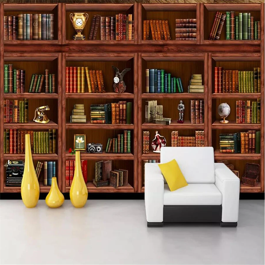 

wellyu Custom wallpaper 3d Photo mural обои bookcase living room bedroom Hotel sofa background wall papel de parede 3D wallpaper