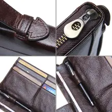 Genuine Leather Men’s Clutch Wallet with Zipper #5