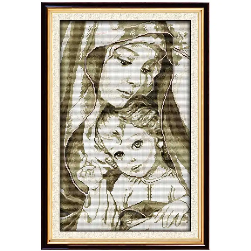 Virgin Mary (2) Patterns Counted Cross Stitch Set 11CT 14CT 16CT Stamped DMC Cross-stitch Kit Embroidery Needlework Home Decor
